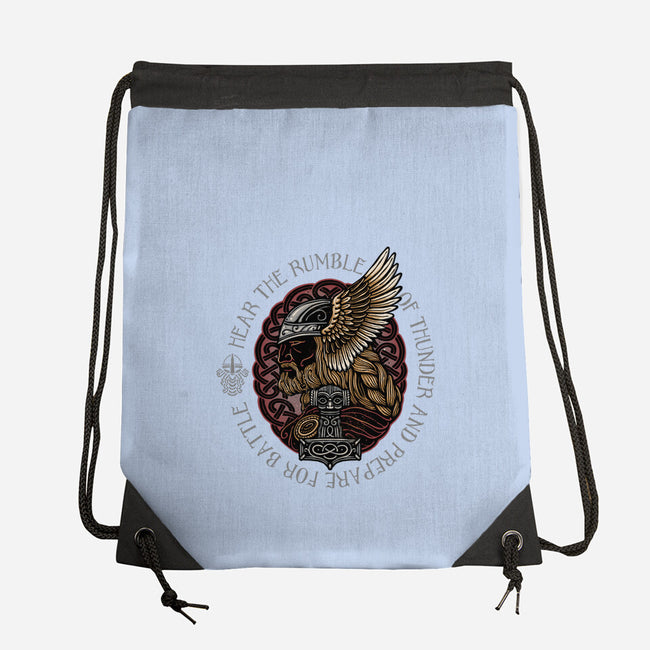 Hear The Rumble Of Thunder-None-Drawstring-Bag-glitchygorilla