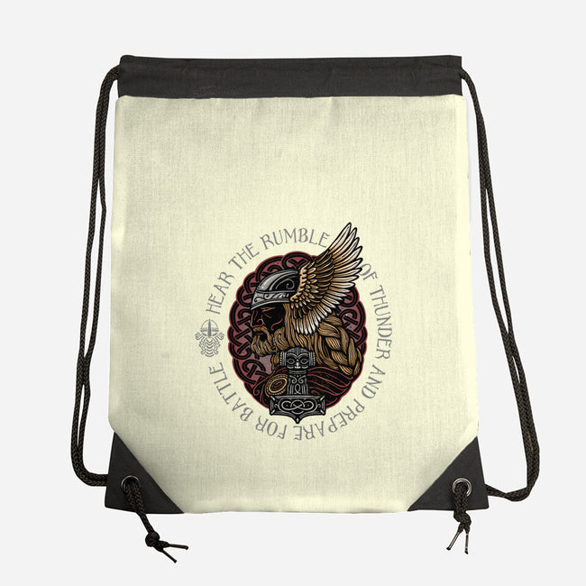 Hear The Rumble Of Thunder-None-Drawstring-Bag-glitchygorilla