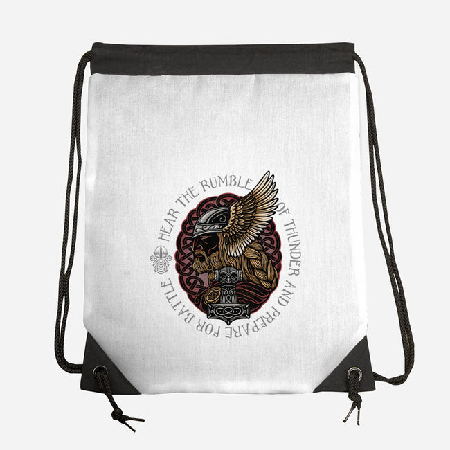 Hear The Rumble Of Thunder-None-Drawstring-Bag-glitchygorilla