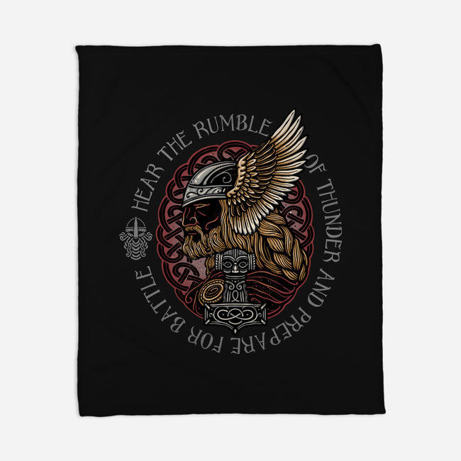 Hear The Rumble Of Thunder-None-Fleece-Blanket-glitchygorilla
