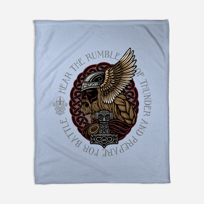 Hear The Rumble Of Thunder-None-Fleece-Blanket-glitchygorilla