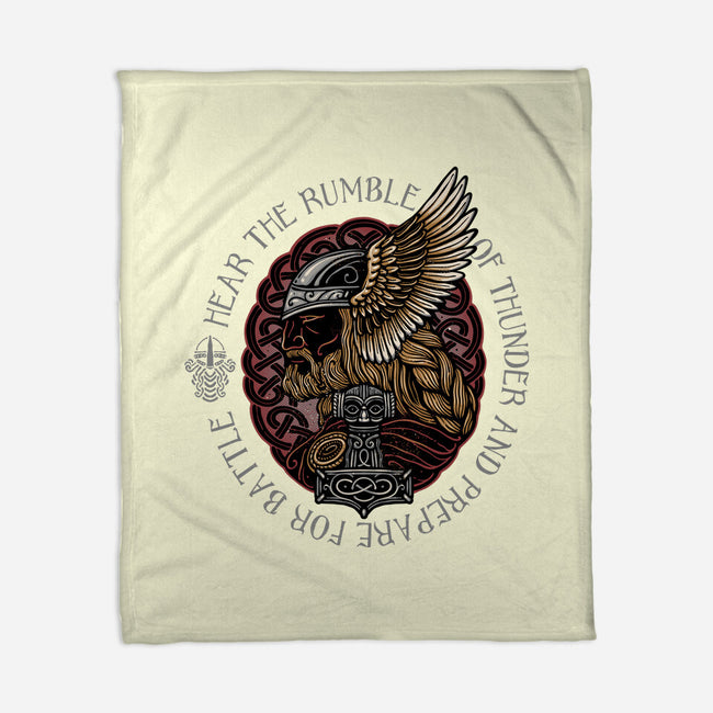 Hear The Rumble Of Thunder-None-Fleece-Blanket-glitchygorilla
