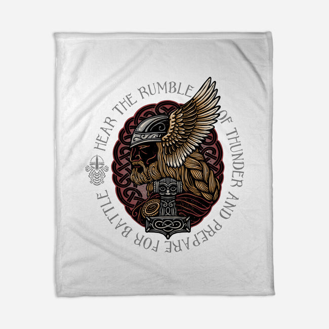 Hear The Rumble Of Thunder-None-Fleece-Blanket-glitchygorilla