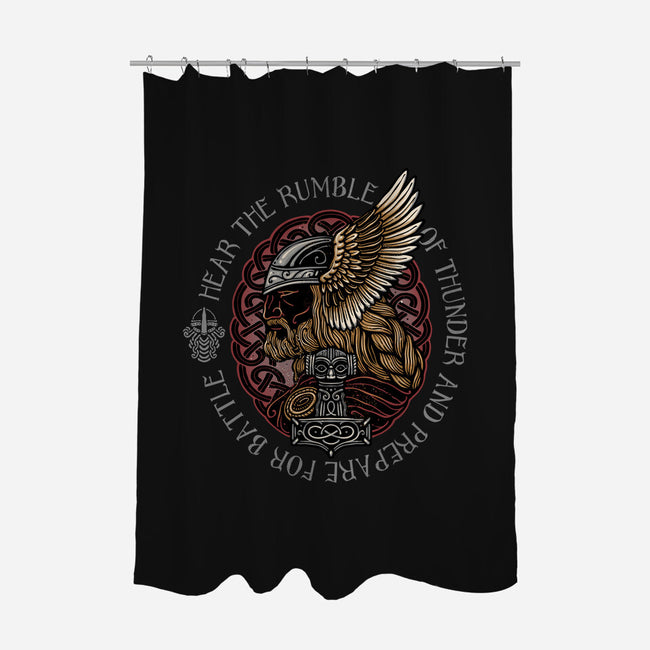Hear The Rumble Of Thunder-None-Polyester-Shower Curtain-glitchygorilla