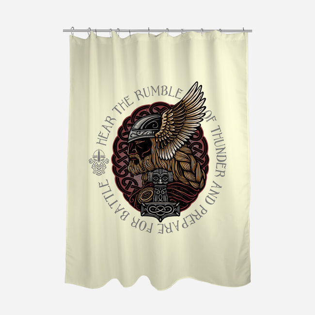 Hear The Rumble Of Thunder-None-Polyester-Shower Curtain-glitchygorilla