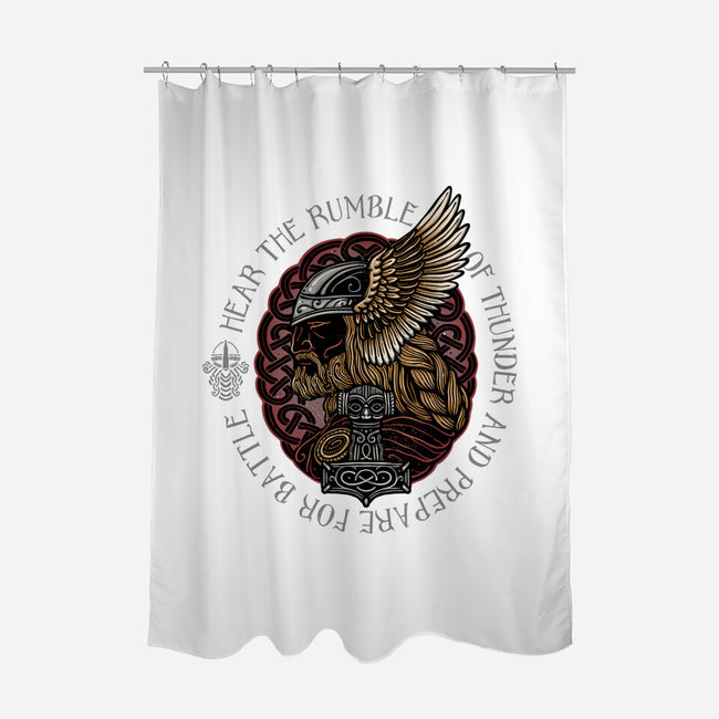 Hear The Rumble Of Thunder-None-Polyester-Shower Curtain-glitchygorilla
