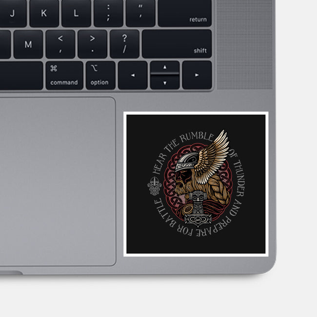 Hear The Rumble Of Thunder-None-Glossy-Sticker-glitchygorilla