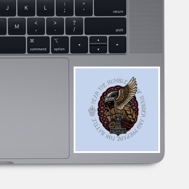 Hear The Rumble Of Thunder-None-Glossy-Sticker-glitchygorilla