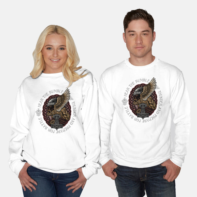 Hear The Rumble Of Thunder-Unisex-Crew Neck-Sweatshirt-glitchygorilla