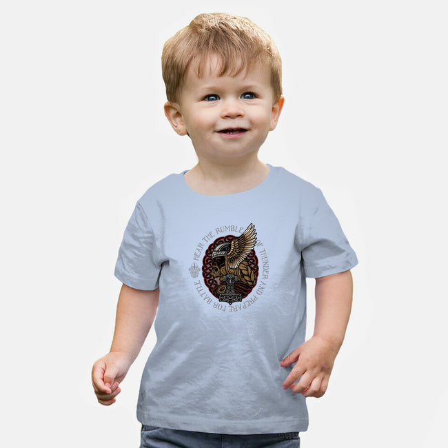 Hear The Rumble Of Thunder-Baby-Basic-Tee-glitchygorilla