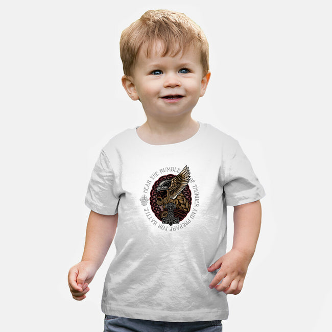 Hear The Rumble Of Thunder-Baby-Basic-Tee-glitchygorilla