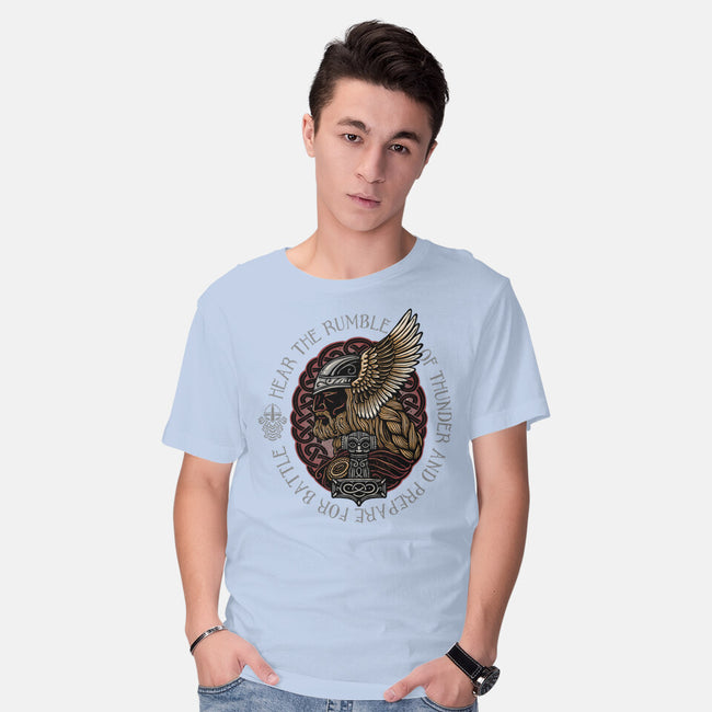 Hear The Rumble Of Thunder-Mens-Basic-Tee-glitchygorilla