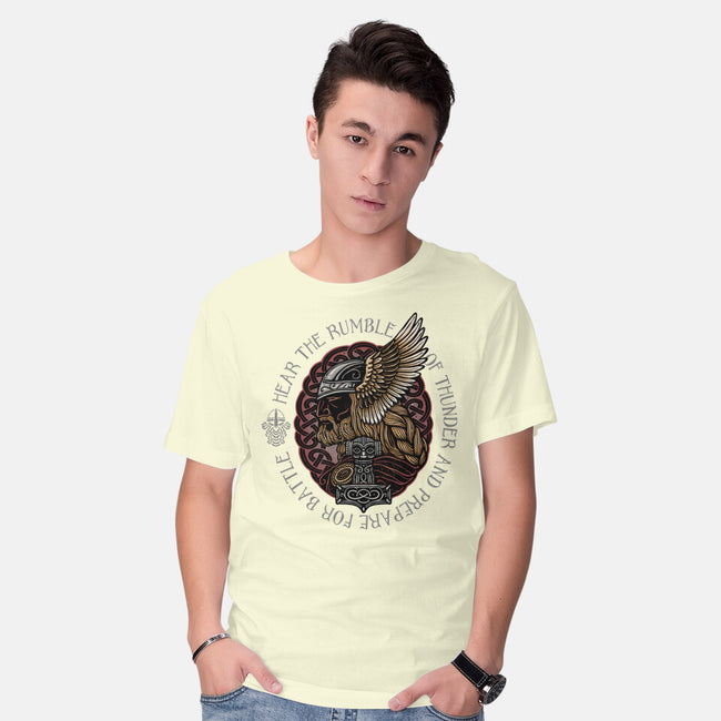 Hear The Rumble Of Thunder-Mens-Basic-Tee-glitchygorilla