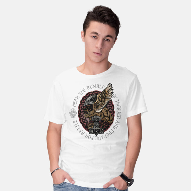 Hear The Rumble Of Thunder-Mens-Basic-Tee-glitchygorilla