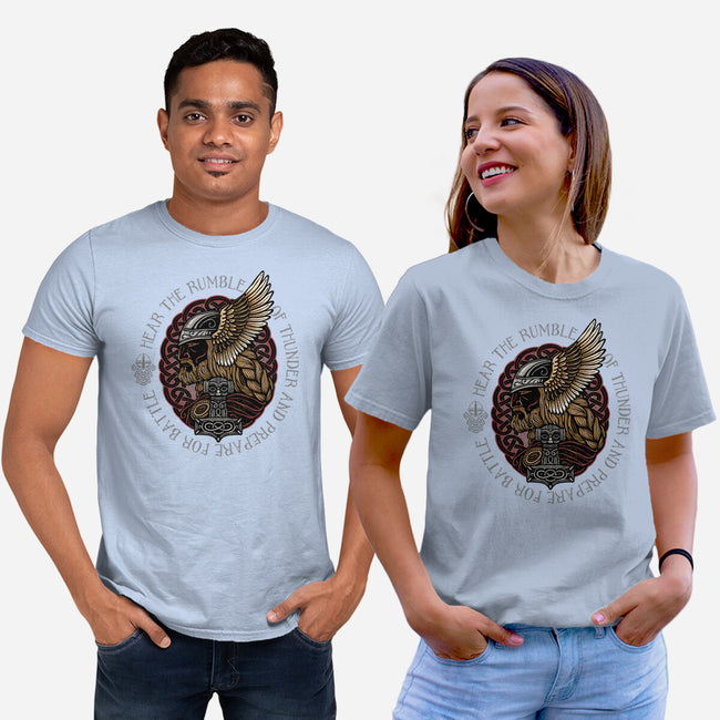 Hear The Rumble Of Thunder-Unisex-Basic-Tee-glitchygorilla