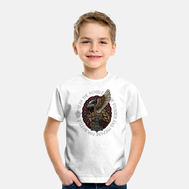 Hear The Rumble Of Thunder-Youth-Basic-Tee-glitchygorilla