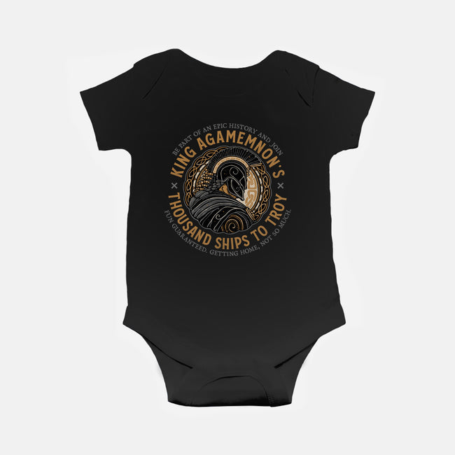 Thousand Ships To Troy-Baby-Basic-Onesie-glitchygorilla