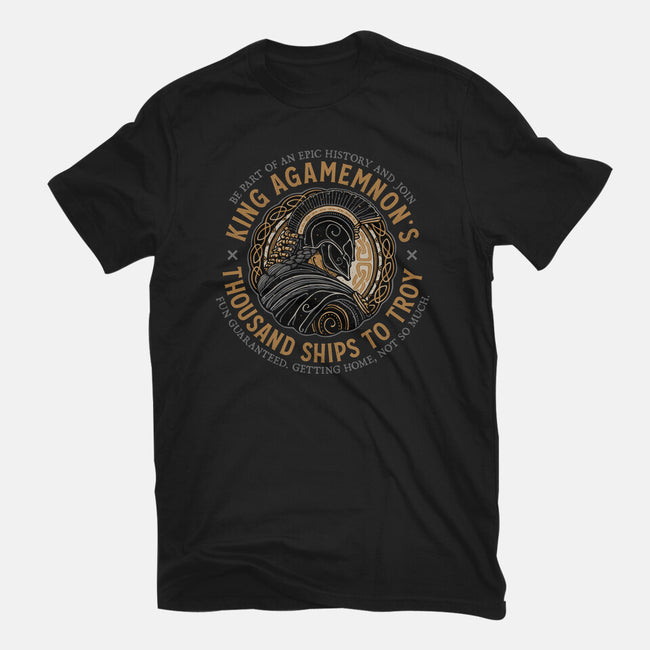 Thousand Ships To Troy-Unisex-Basic-Tee-glitchygorilla