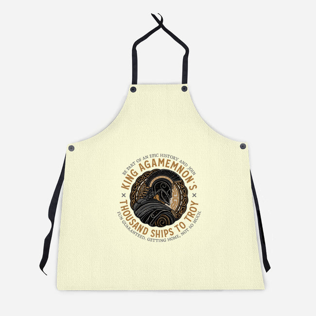 Thousand Ships To Troy-Unisex-Kitchen-Apron-glitchygorilla