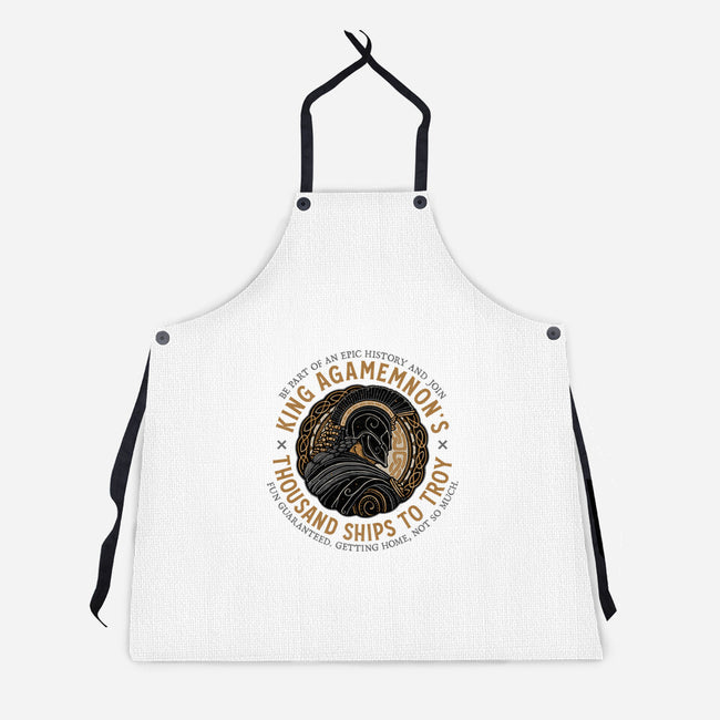 Thousand Ships To Troy-Unisex-Kitchen-Apron-glitchygorilla