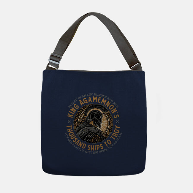 Thousand Ships To Troy-None-Adjustable Tote-Bag-glitchygorilla