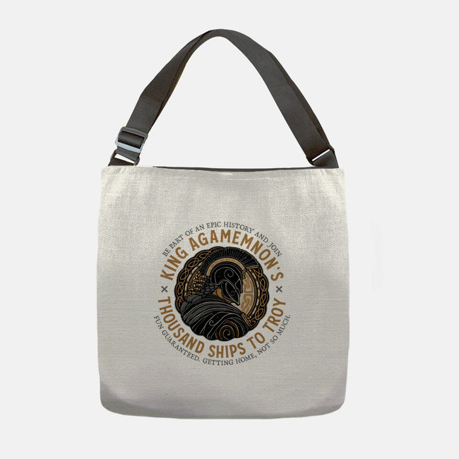Thousand Ships To Troy-None-Adjustable Tote-Bag-glitchygorilla
