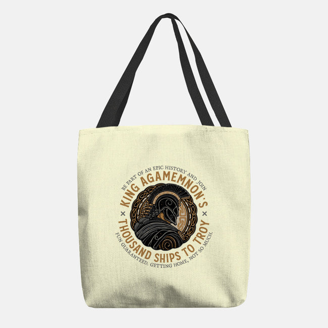 Thousand Ships To Troy-None-Basic Tote-Bag-glitchygorilla