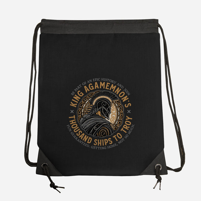 Thousand Ships To Troy-None-Drawstring-Bag-glitchygorilla