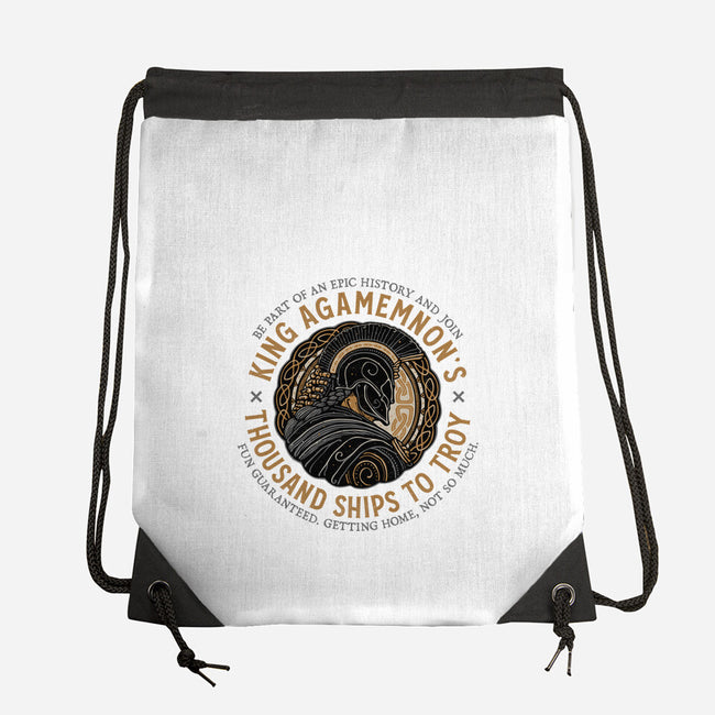 Thousand Ships To Troy-None-Drawstring-Bag-glitchygorilla