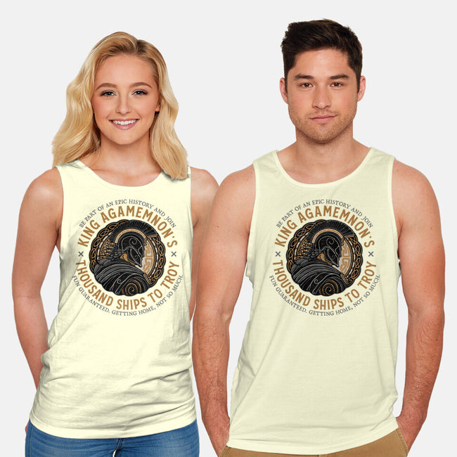 Thousand Ships To Troy-Unisex-Basic-Tank-glitchygorilla