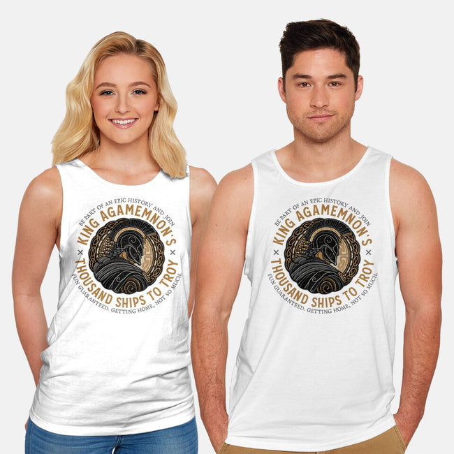 Thousand Ships To Troy-Unisex-Basic-Tank-glitchygorilla