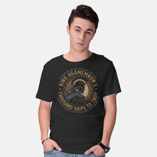 Thousand Ships To Troy-Mens-Basic-Tee-glitchygorilla