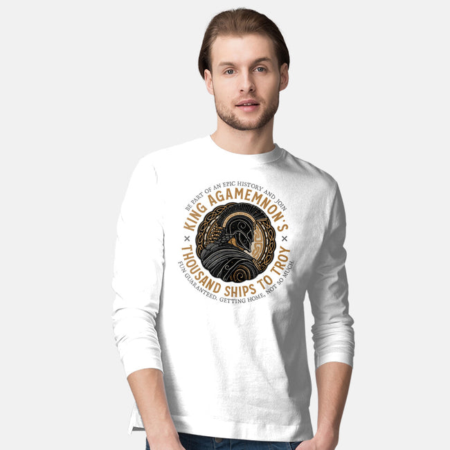 Thousand Ships To Troy-Mens-Long Sleeved-Tee-glitchygorilla
