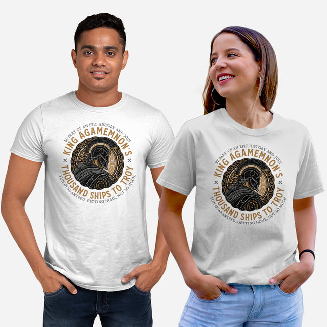 Thousand Ships To Troy-Unisex-Basic-Tee-glitchygorilla
