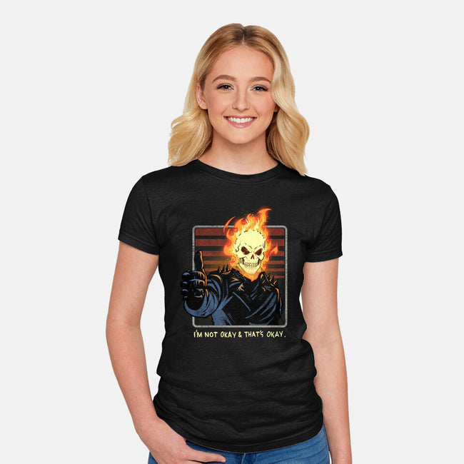 It's Okay Not To Be Okay-Womens-Fitted-Tee-dandingeroz