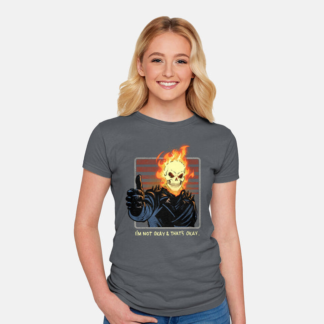 It's Okay Not To Be Okay-Womens-Fitted-Tee-dandingeroz