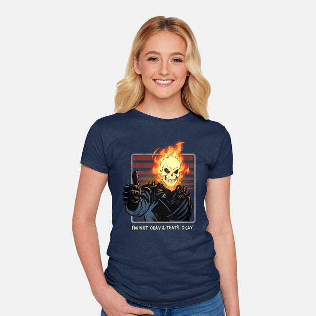 It's Okay Not To Be Okay-Womens-Fitted-Tee-dandingeroz