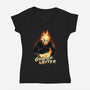 The Ghost Writer-Womens-V-Neck-Tee-dandingeroz