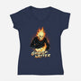 The Ghost Writer-Womens-V-Neck-Tee-dandingeroz