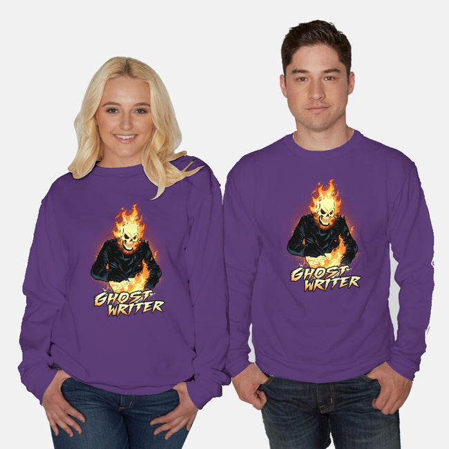 The Ghost Writer-Unisex-Crew Neck-Sweatshirt-dandingeroz