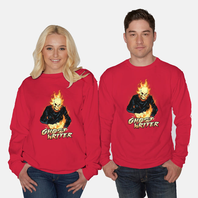 The Ghost Writer-Unisex-Crew Neck-Sweatshirt-dandingeroz