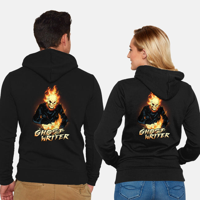 The Ghost Writer-Unisex-Zip-Up-Sweatshirt-dandingeroz
