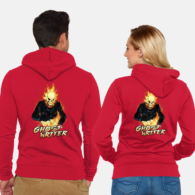 The Ghost Writer-Unisex-Zip-Up-Sweatshirt-dandingeroz