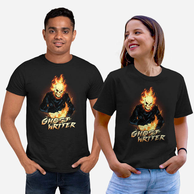 The Ghost Writer-Unisex-Basic-Tee-dandingeroz