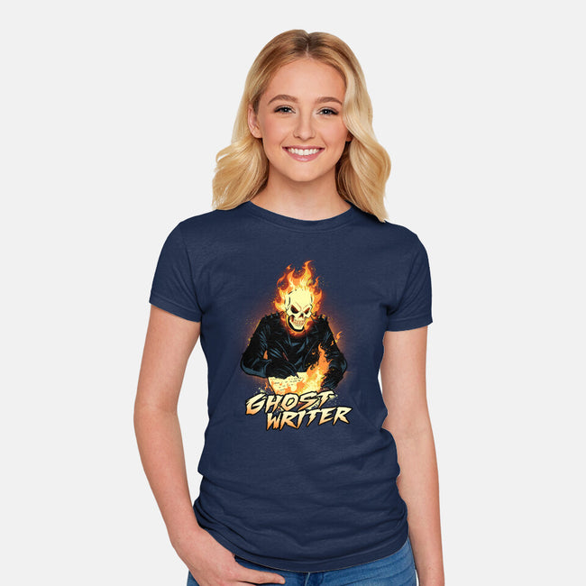 The Ghost Writer-Womens-Fitted-Tee-dandingeroz