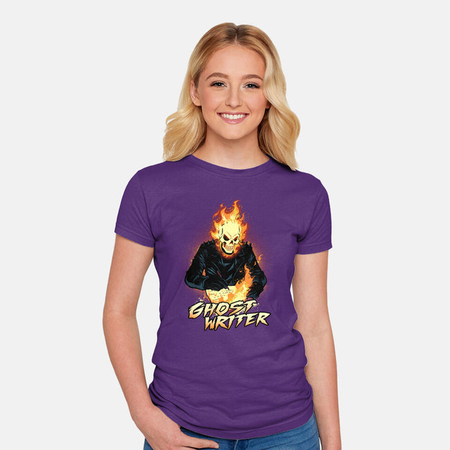 The Ghost Writer-Womens-Fitted-Tee-dandingeroz