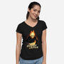 The Ghost Writer-Womens-V-Neck-Tee-dandingeroz