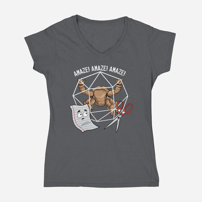 Rocky Paper Scissors-Womens-V-Neck-Tee-dandingeroz