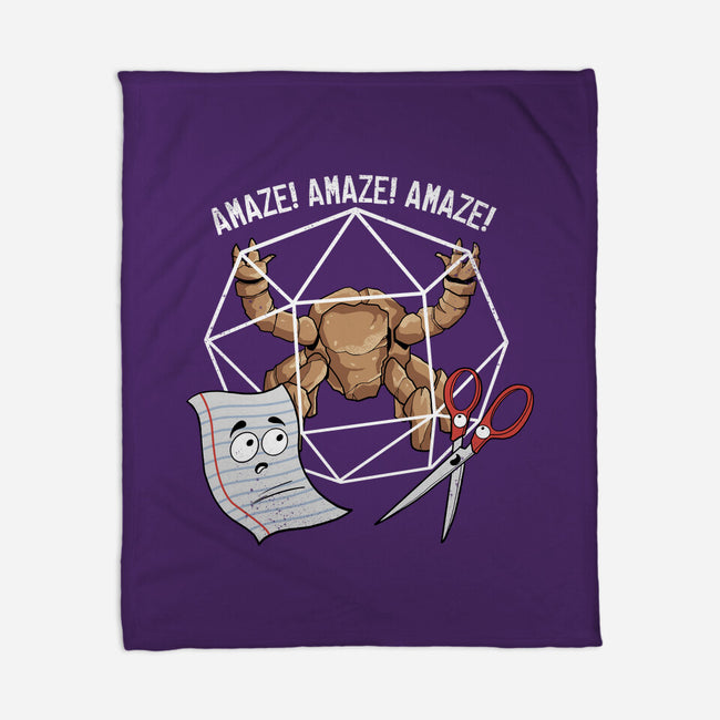 Rocky Paper Scissors-None-Fleece-Blanket-dandingeroz