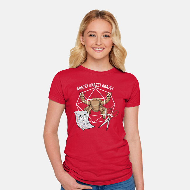 Rocky Paper Scissors-Womens-Fitted-Tee-dandingeroz